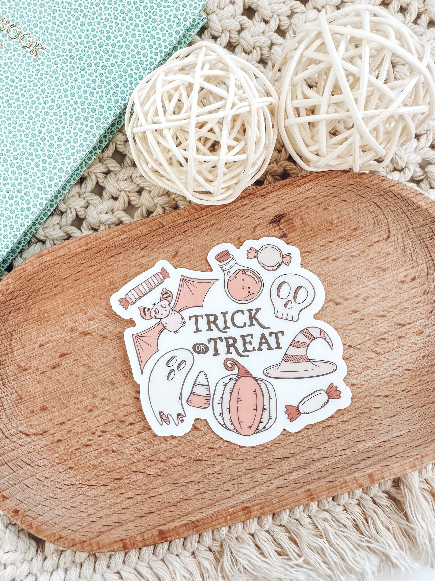 Trick or Treat Vinyl Sticker