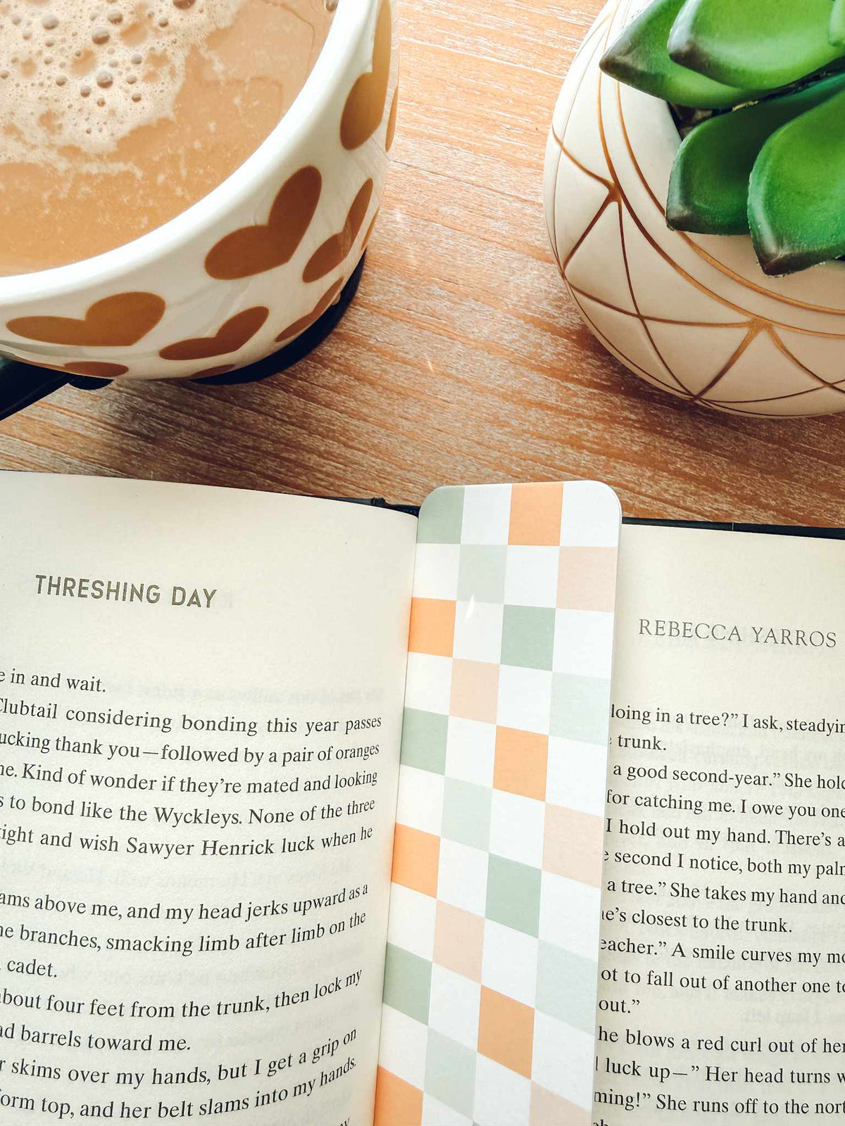 Sandy Beach Checkered Bookmark