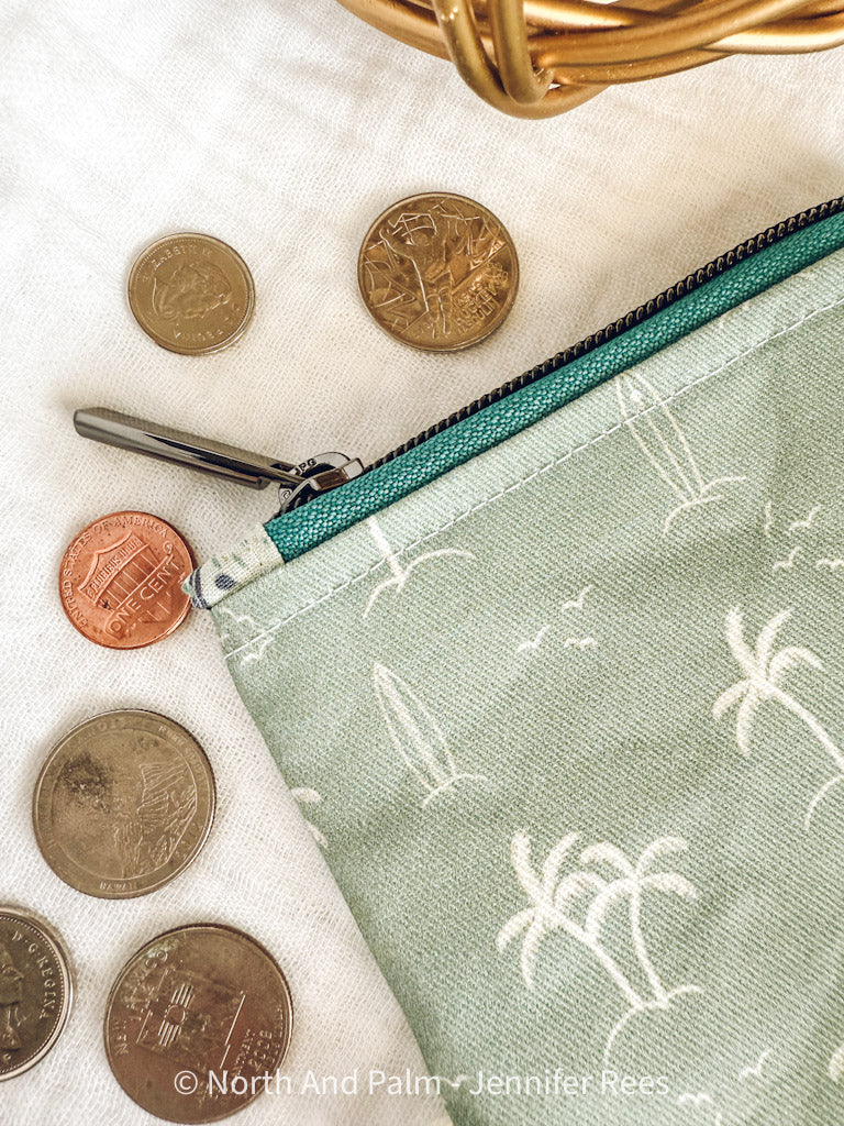 Blue Beach Days Mini Pouch