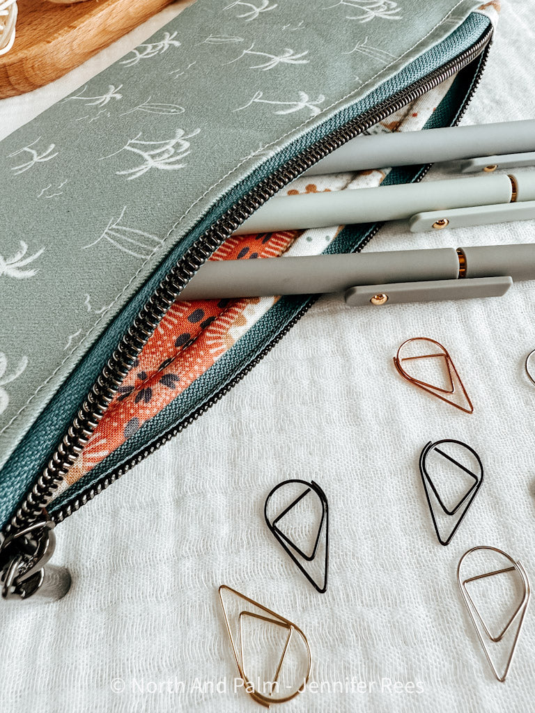 Blue Beach Days Medium Pouch