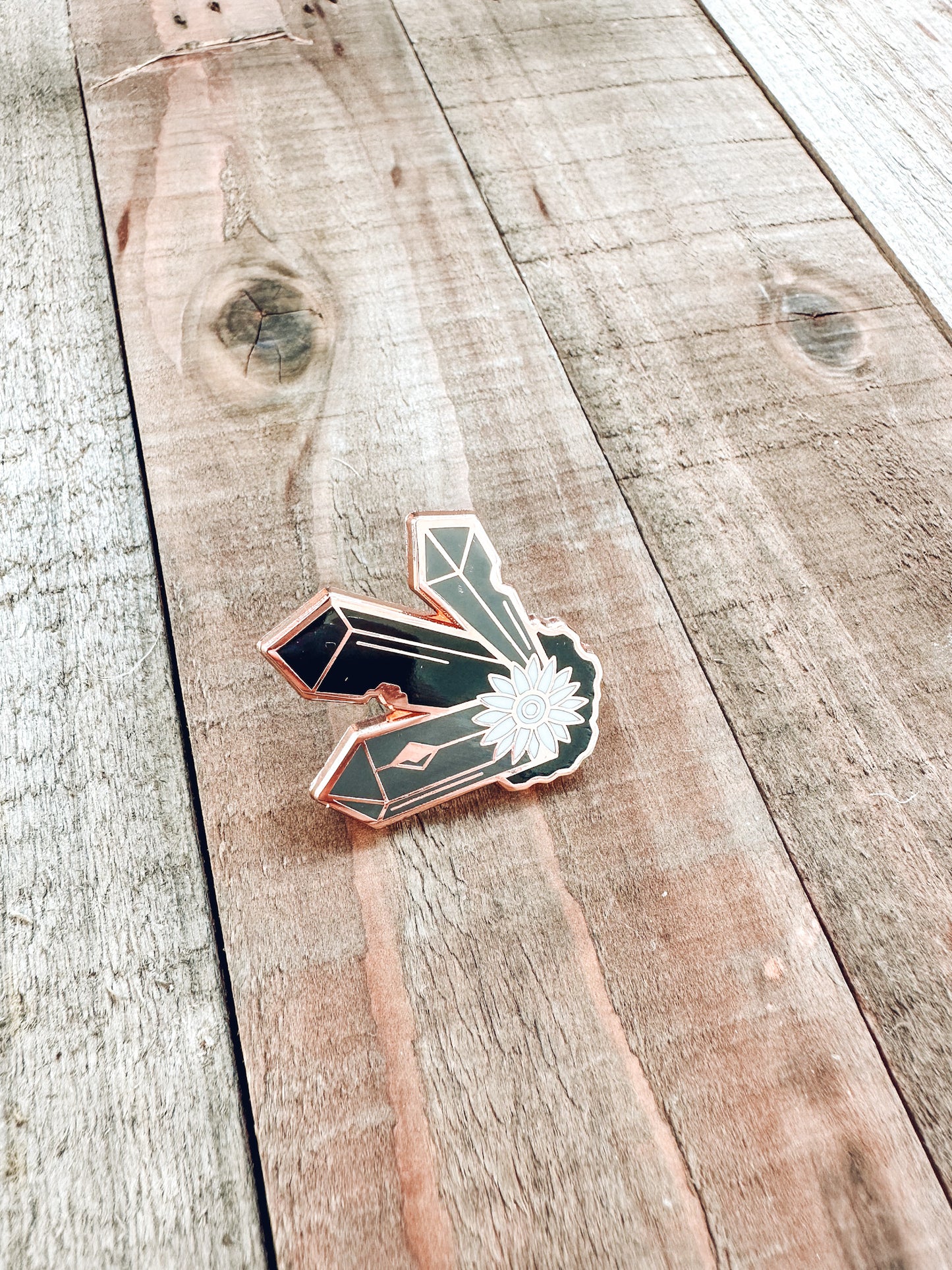 Crystals Enamel Pin