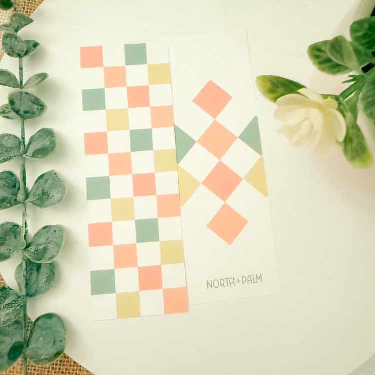 Coastal Checkered Bookmark