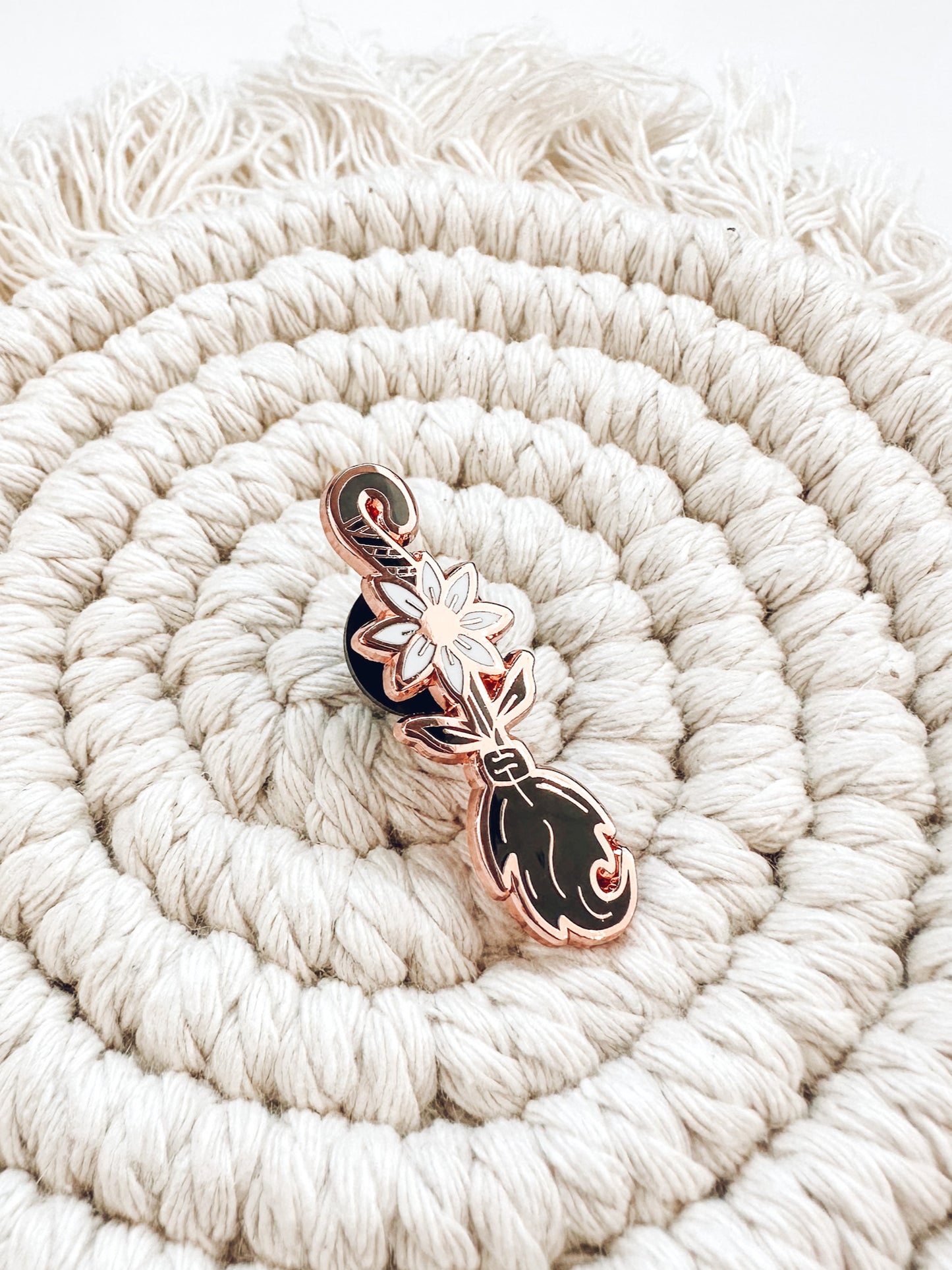 Witch's Broom Enamel Pin