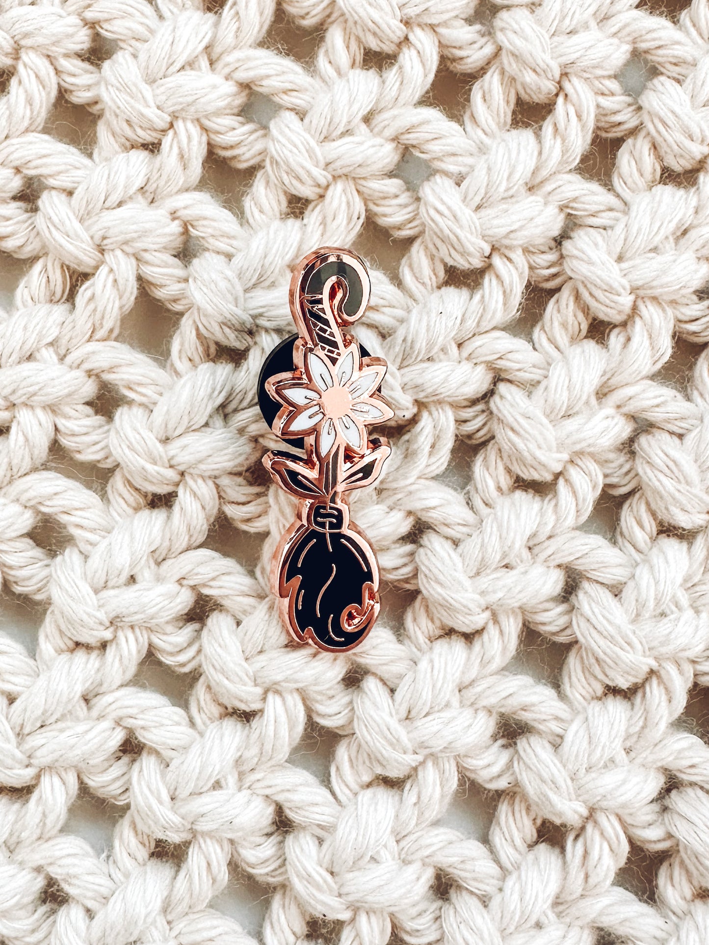 Witch's Broom Enamel Pin