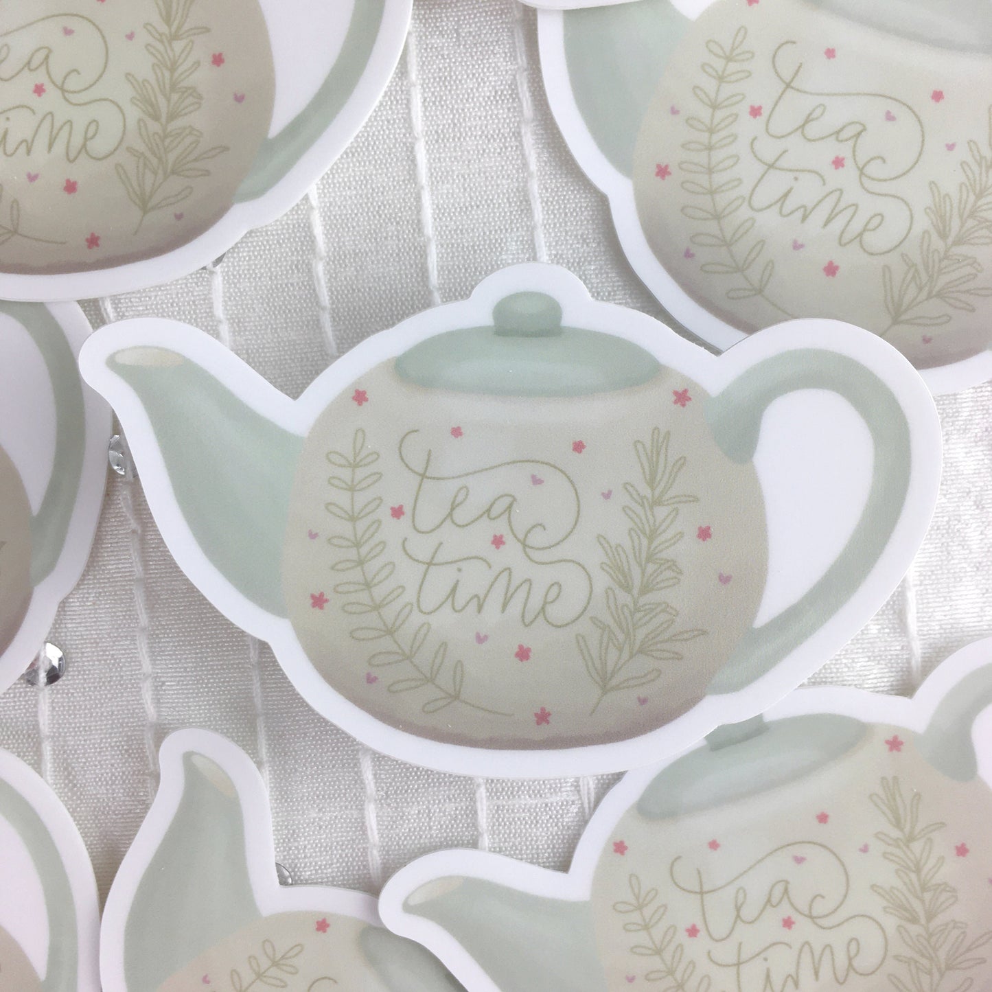 Tea Time Vinyl Sticker