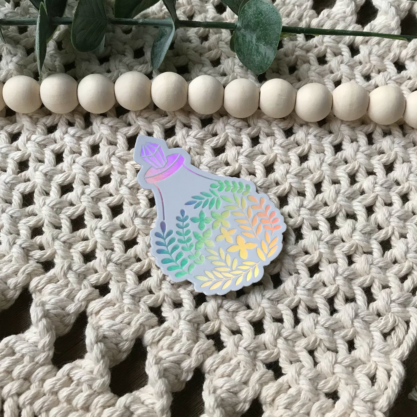 Holographic Potion Bottle Vinyl Sticker