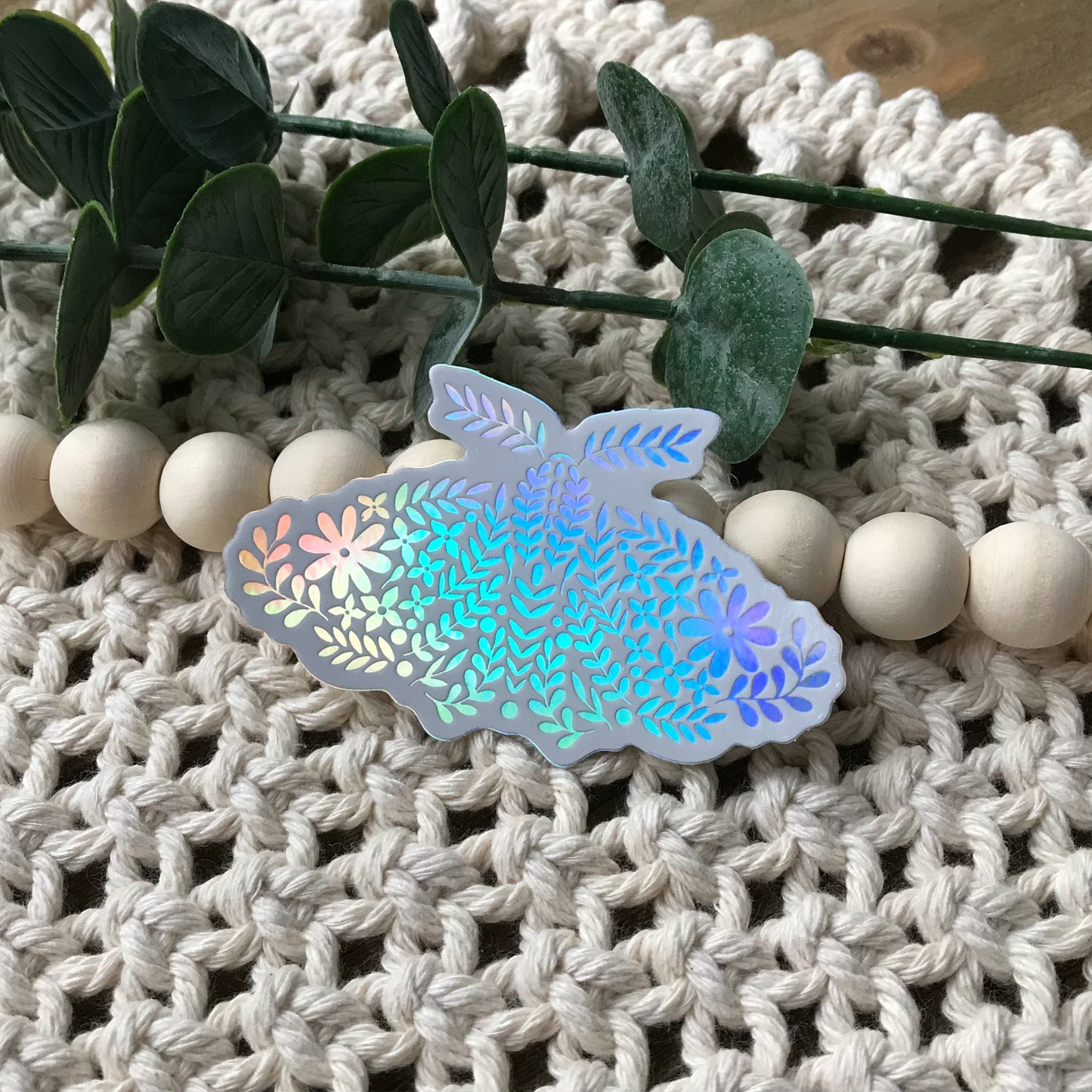 Holographic Moth Vinyl Sticker
