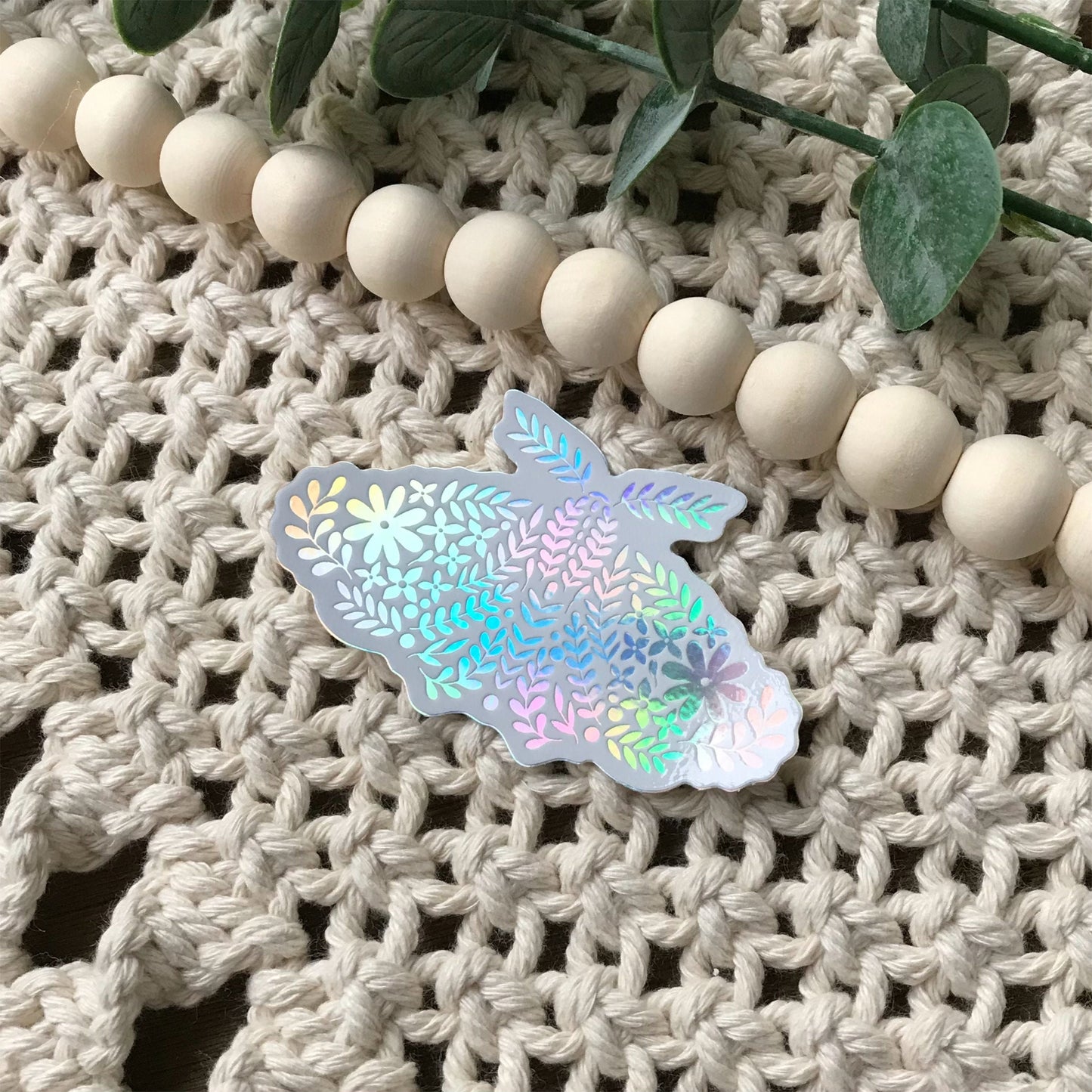 Holographic Moth Vinyl Sticker