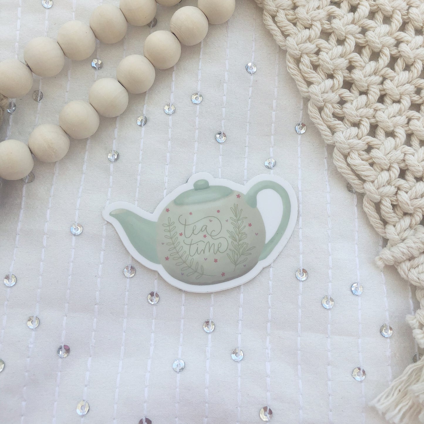 Tea Time Vinyl Sticker