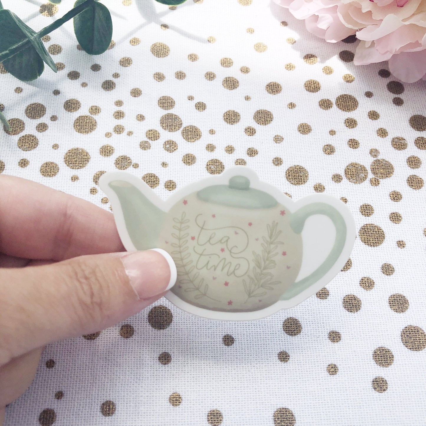 Tea Time Vinyl Sticker