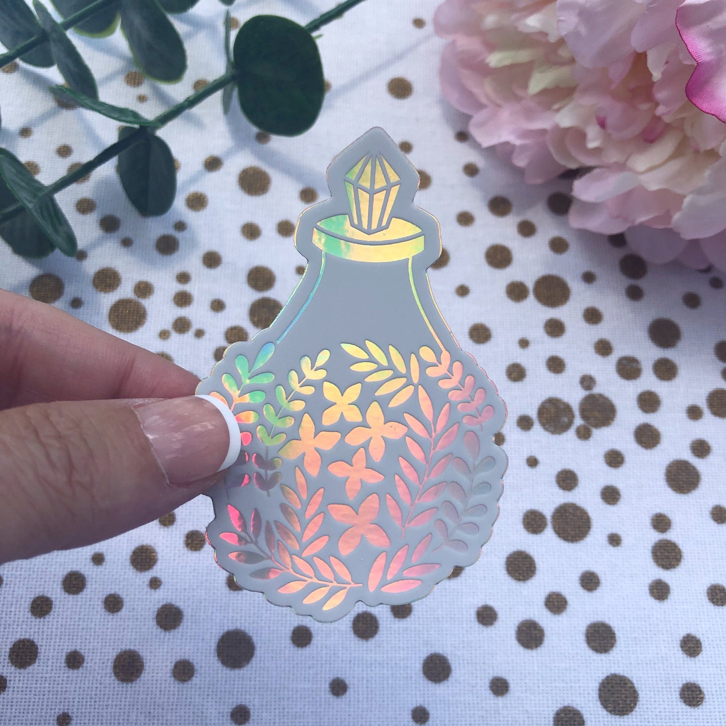 Holographic Potion Bottle Vinyl Sticker