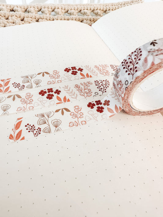 White floral washi tape