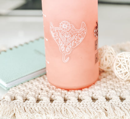 Manta Ray Sticker | Coastal Ocean Vinyl Die-Cut | Water Bottle & Beach Bag Decal