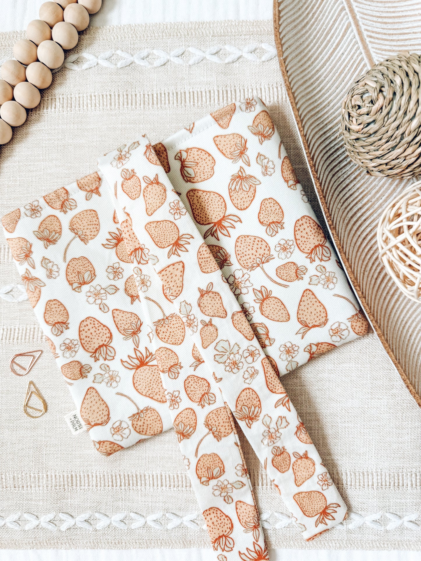 Sophia Strawberry E-Reader Sleeve | Cushioned Kindle & Kobo Cover | Handmade Book Lover Gift