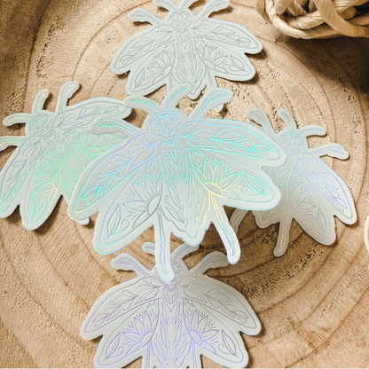 Holographic Beetle One | Shimmering Vinyl Die-Cut | Water Bottle & Laptop Decal