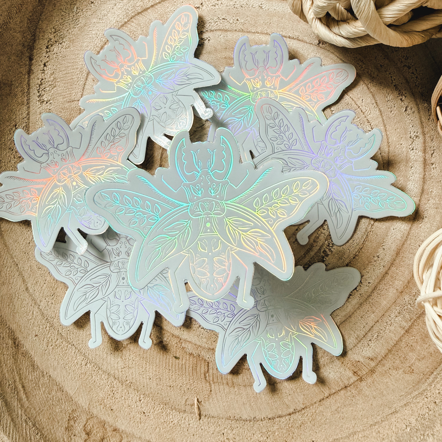Holographic Beetle Two | Shimmering Vinyl Die-Cut | Water Bottle & Laptop Decal