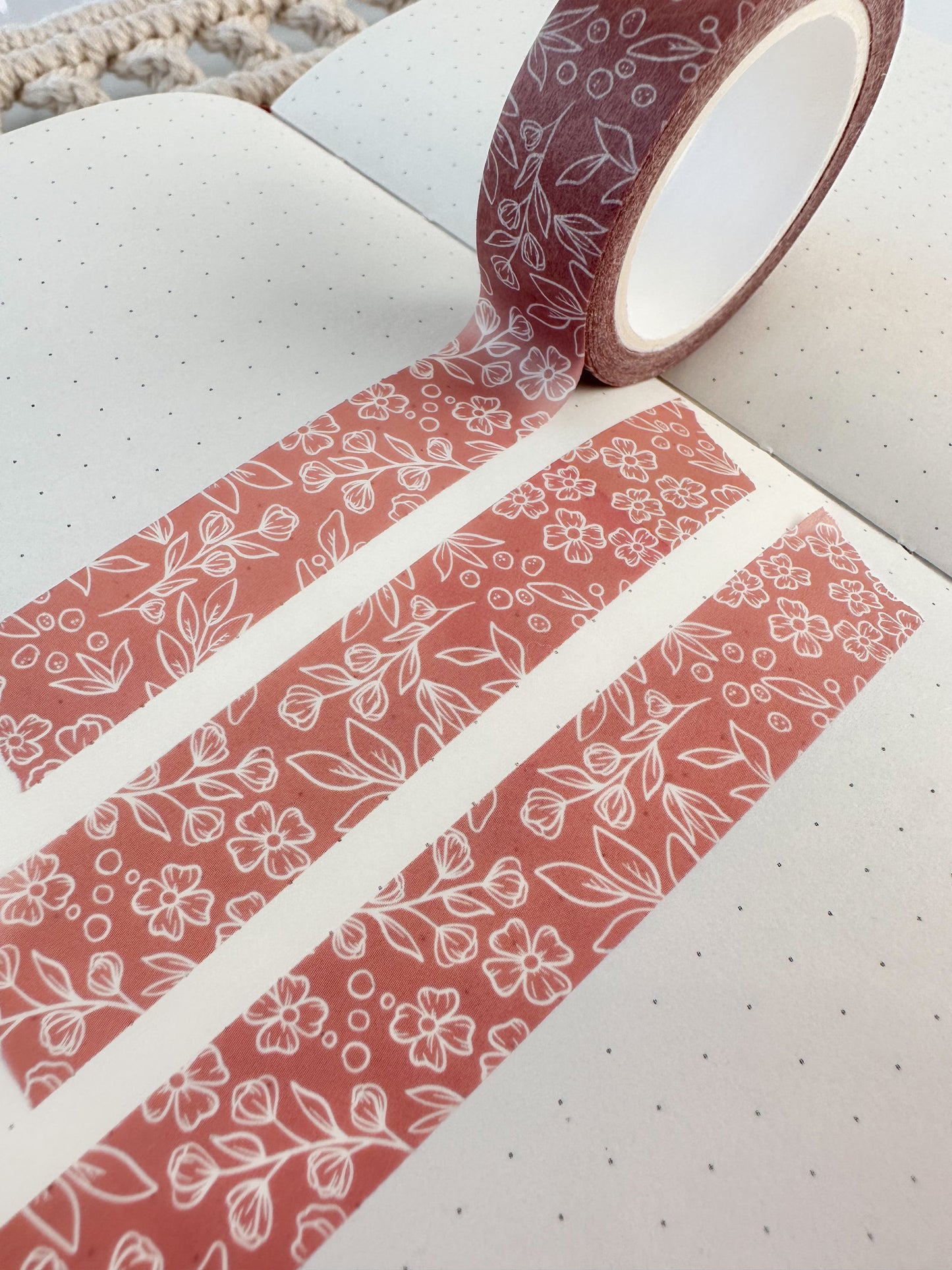 Pink floral washi tape
