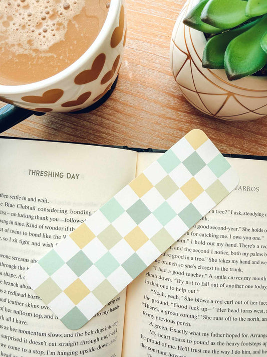 Seaglass Beach Checkered Bookmark