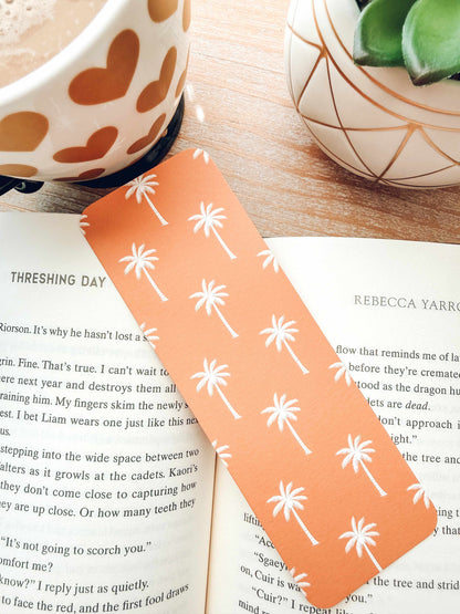 Orange Palm Tree Coastal Bookmark