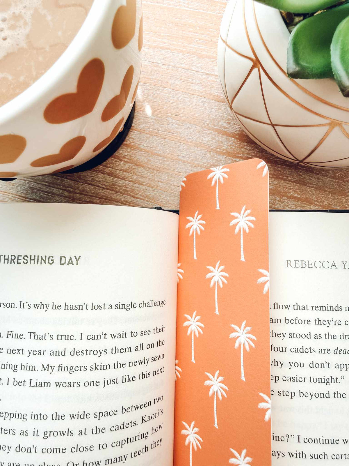 Orange Palm Tree Coastal Bookmark