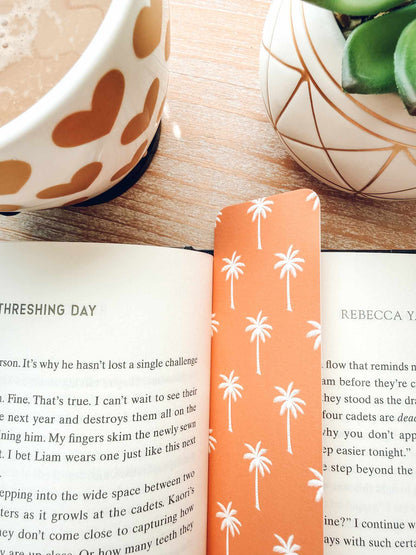 Orange Palm Tree Coastal Bookmark