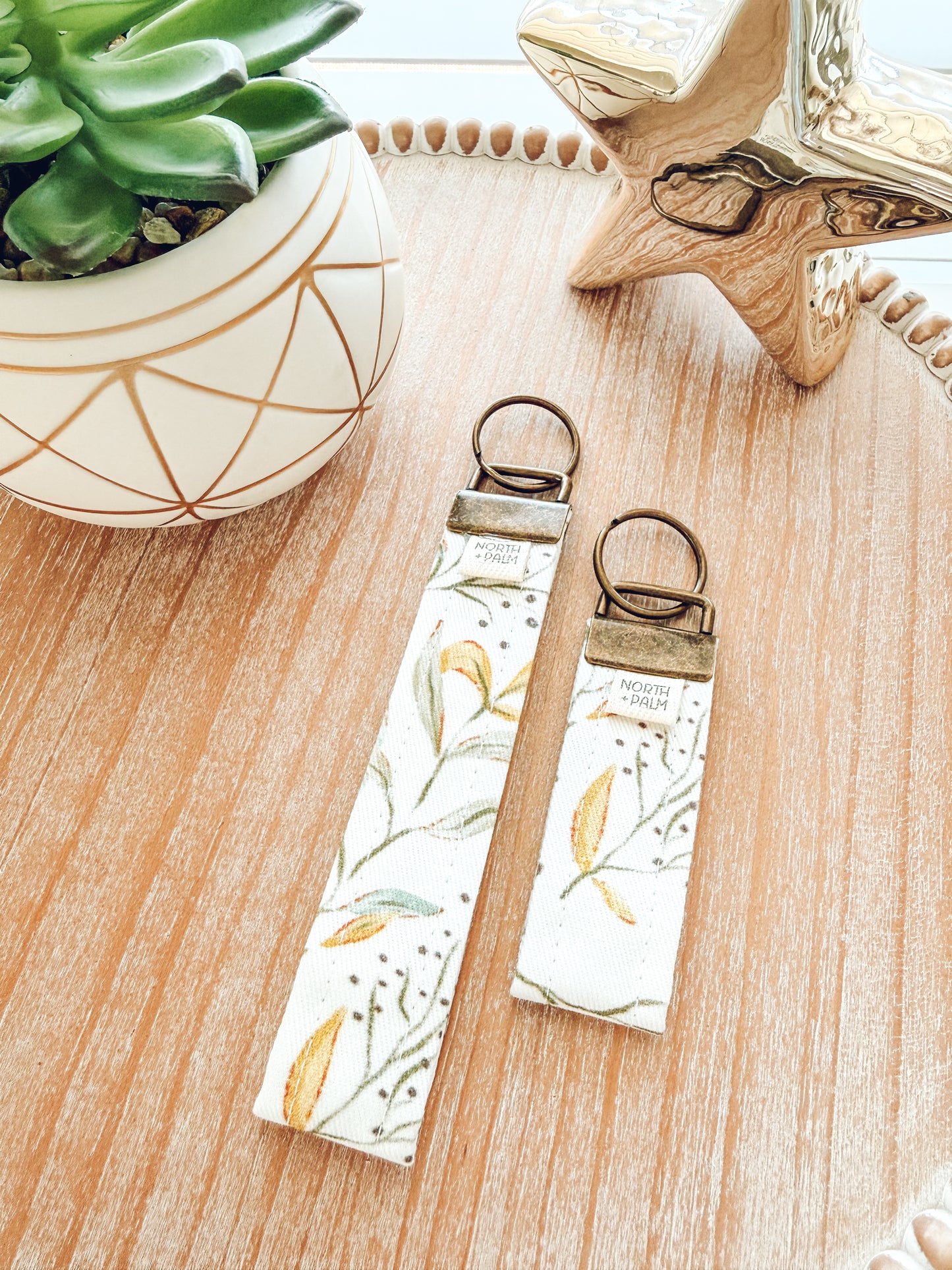 Olive | Watercolor Leaves Wristlets