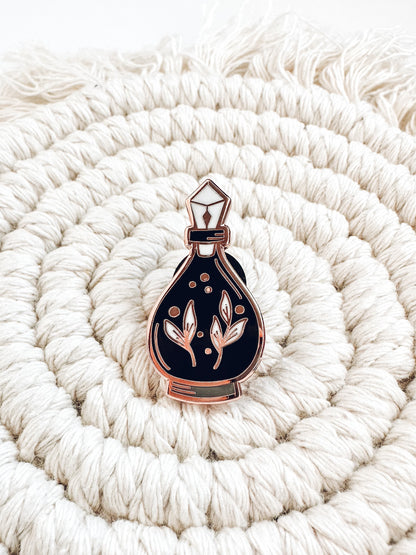 Potion Bottle Enamel Pin No. 1 | Rose Gold Hard Enamel Pin | Witchy Fantasy Pin