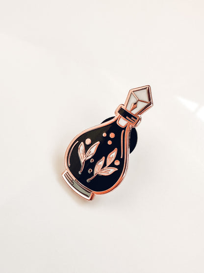 Potion Bottle Enamel Pin No. 1 | Rose Gold Hard Enamel Pin | Witchy Fantasy Pin