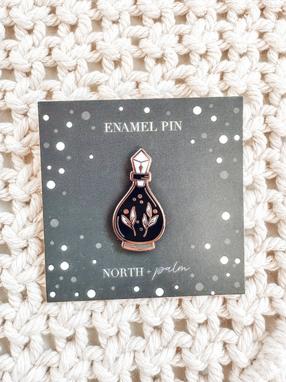 Potion Bottle Enamel Pin No. 1 | Rose Gold Hard Enamel Pin | Witchy Fantasy Pin