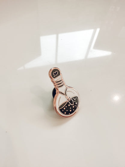 Potion Bottle Enamel Pin No. 2 | Rose Gold Hard Enamel Pin | Witchy Fantasy Pin