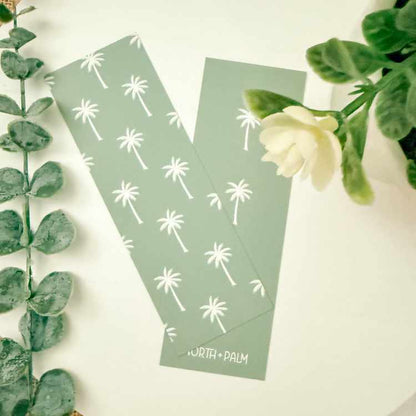 Blue Palm Tree Coastal Bookmark