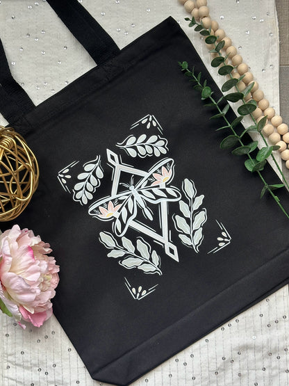 Dragonfly Totebag | Botanical Canvas Tote Bag | Nature Lover Gift | Handmade Illustrated Bag