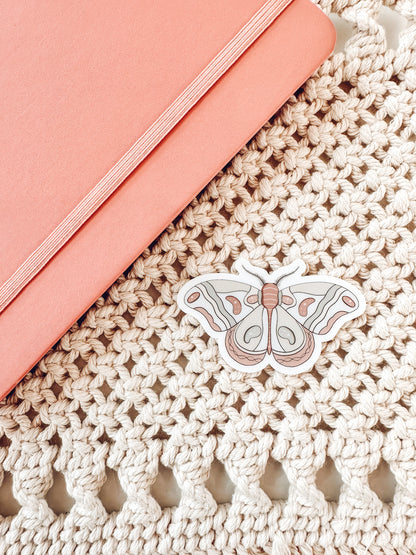 Pastel Butterfly Sticker | Soft Watercolor Vinyl Die-Cut | Water Bottle & Laptop Decal