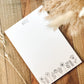 White wild flower notepad