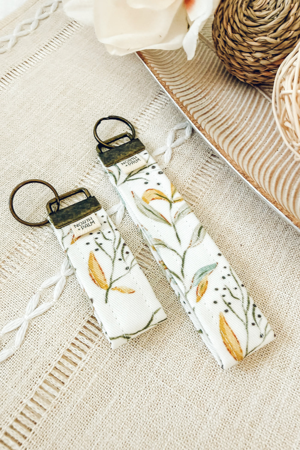 Olive | Watercolor Leaves Wristlets