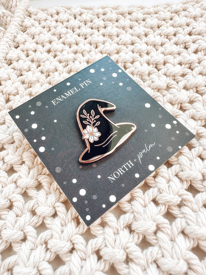 Witch's Hat Enamel Pin | Rose Gold Hard Enamel Pin | Witchy Halloween Pin