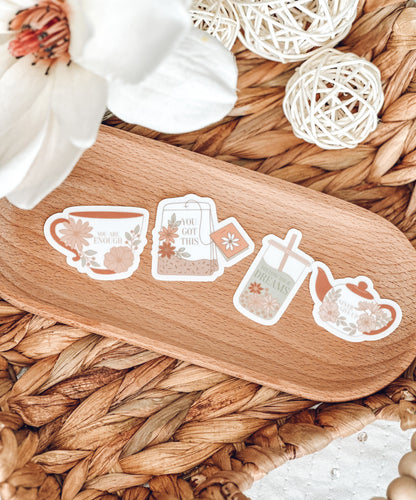 Teabag Sticker | Positivi-Tea Cute Vinyl Die-Cut | Mug & Journal Decal