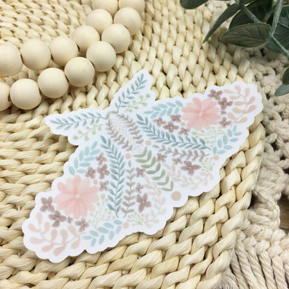 Watercolor Moth Sticker | Botanical Floral Vinyl Die-Cut | Water Bottle & Laptop Decal