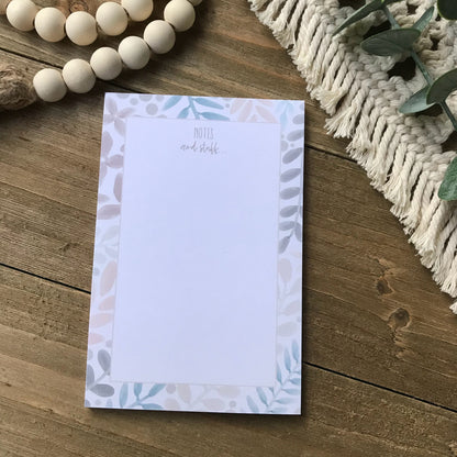 Watercolor Botanical Notepad | Floral To-Do List Pad | Cute Stationery