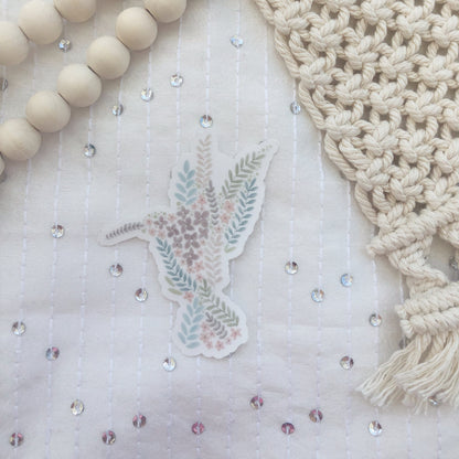 Watercolor Hummingbird Sticker | Botanical Vinyl Die-Cut | Water Bottle & Journal Decal