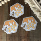 Hexagon Honey Bee Vinyl Sticker