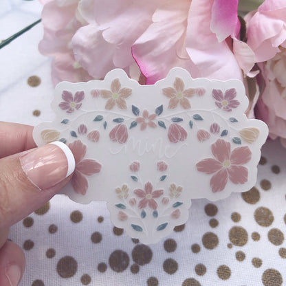 Floral Mine Sticker | Feminist Vinyl Die-Cut | Water Bottle & Laptop Decal