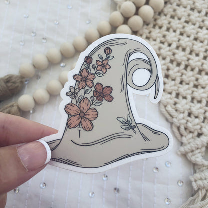 Witch's Hat Sticker | Magical Waterproof Vinyl Die-Cut | Water Bottle & Laptop Decal