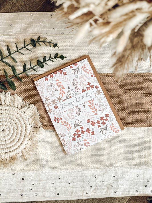 Floral pattern greeting cards