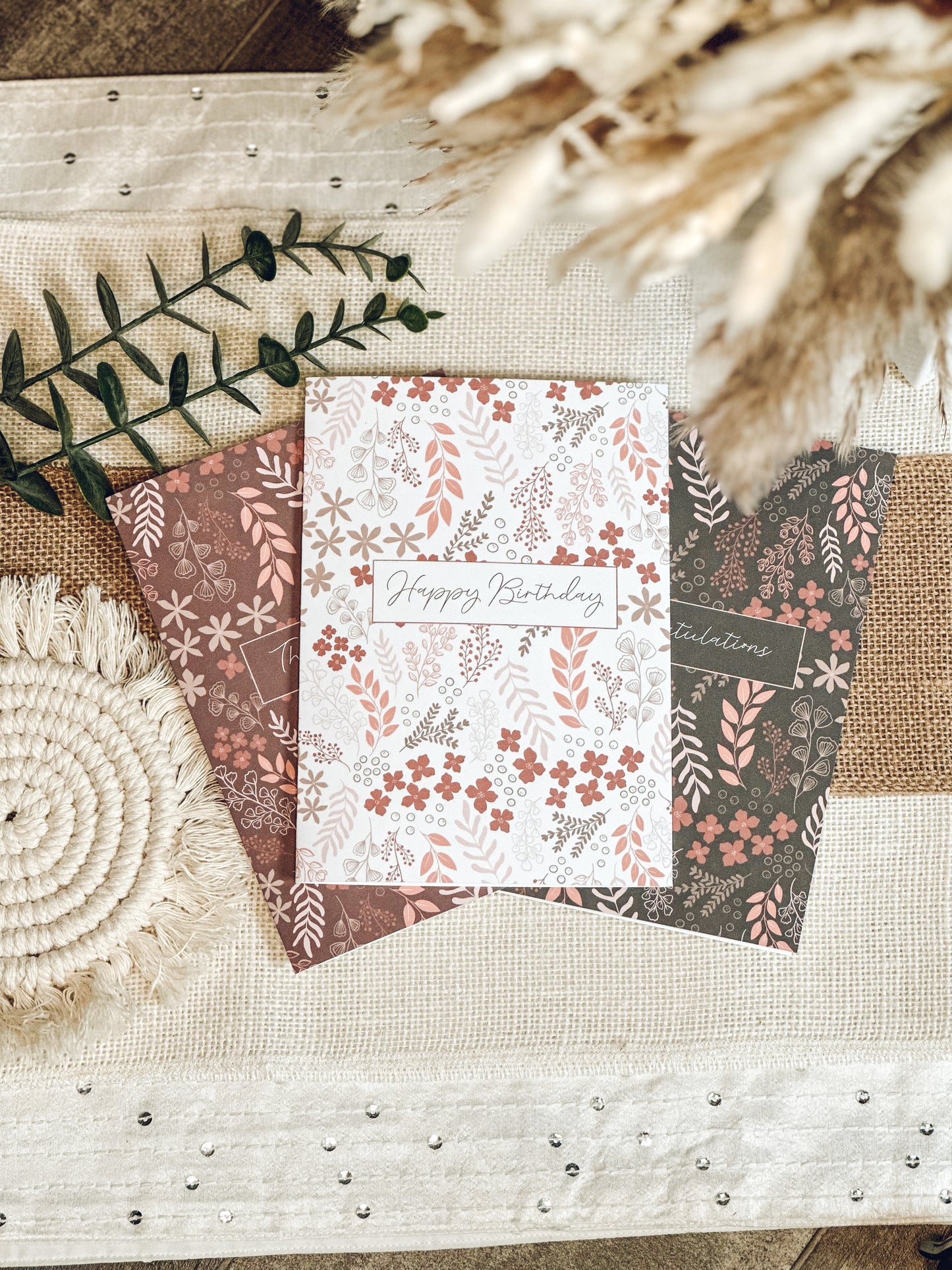 Floral pattern greeting cards